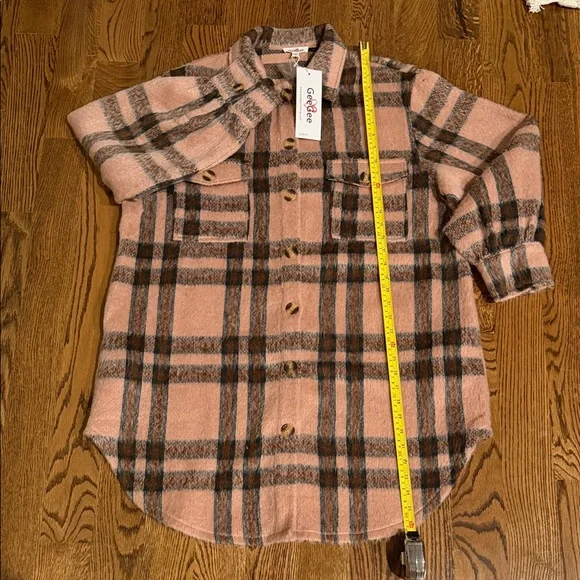 GeeGee flannel  Plaid Teddy Jacket medium - Picture 9 of 12